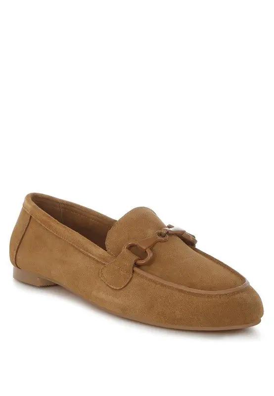Awen Monochromatic Horsebit Real Suede Loafers for Men - Love Salve